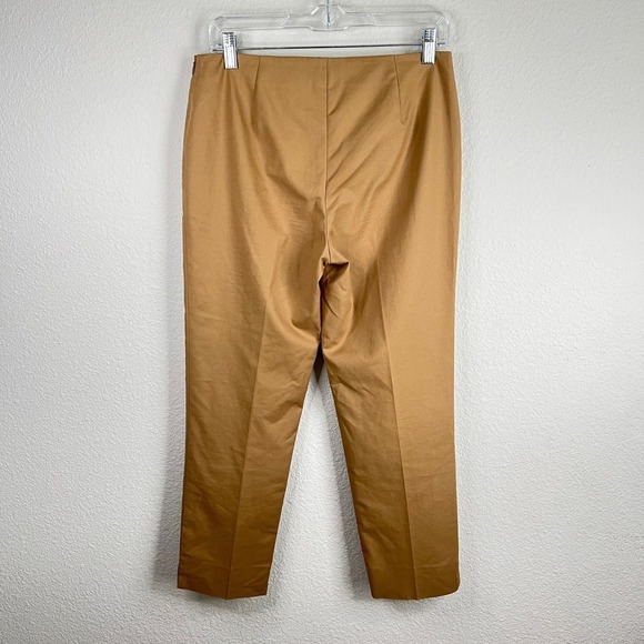 Lafayette 148 Cropped Bleecker Pant Women's 2 Mid Rise Straight Leg Trouser Tan - Picture 4 of 7